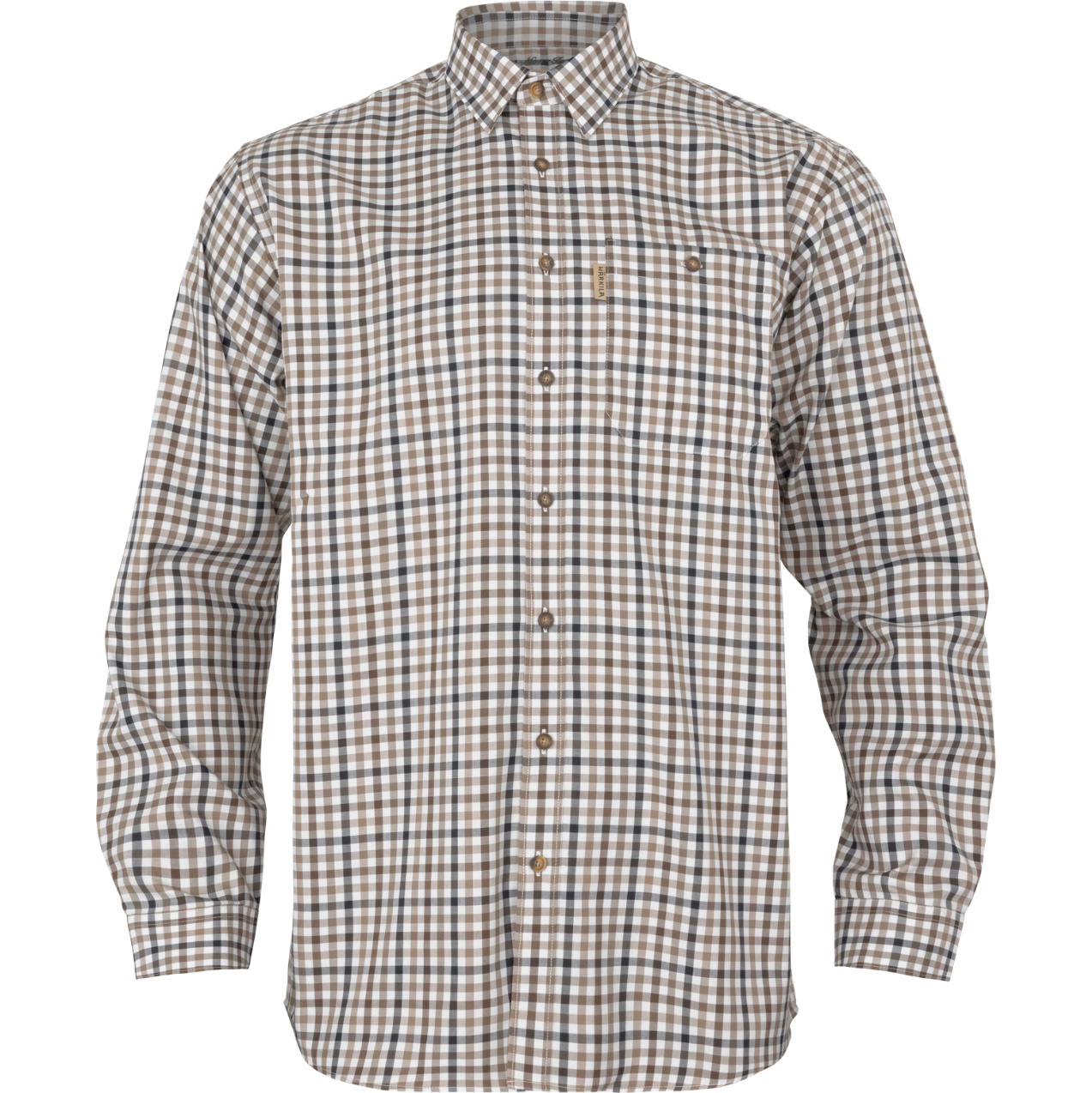 2026 Harkila Mens Milford Shirt 102530192001 - Blue / Beige Check